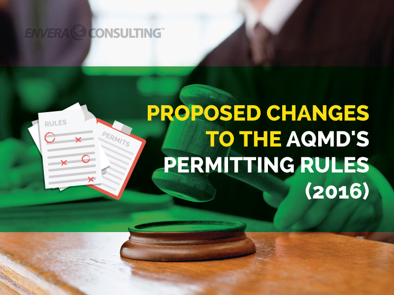 Proposed Changes to the SCAQMD's Permitting Rules (2016)
