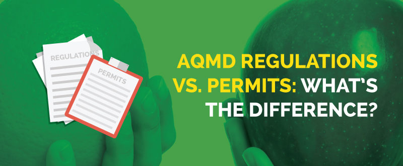 The difference between regulations and permits in the AQMD