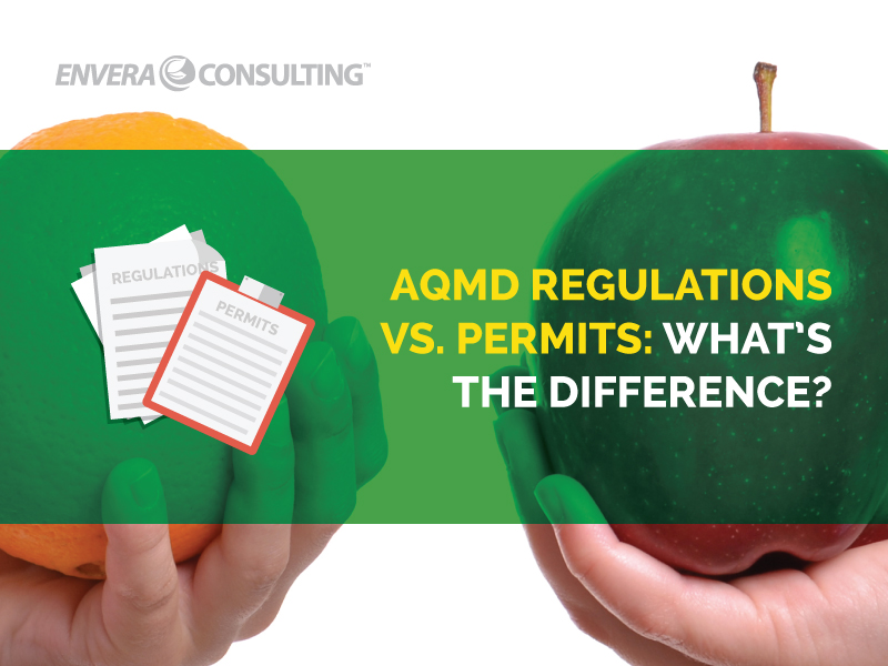 The difference between regulations and permits in the AQMD