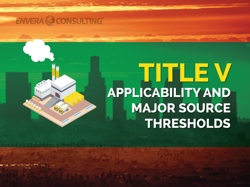Major Source Thresholds and Applicability for Title V