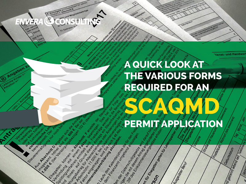 What forms do I need for an SCAQMD permit application?